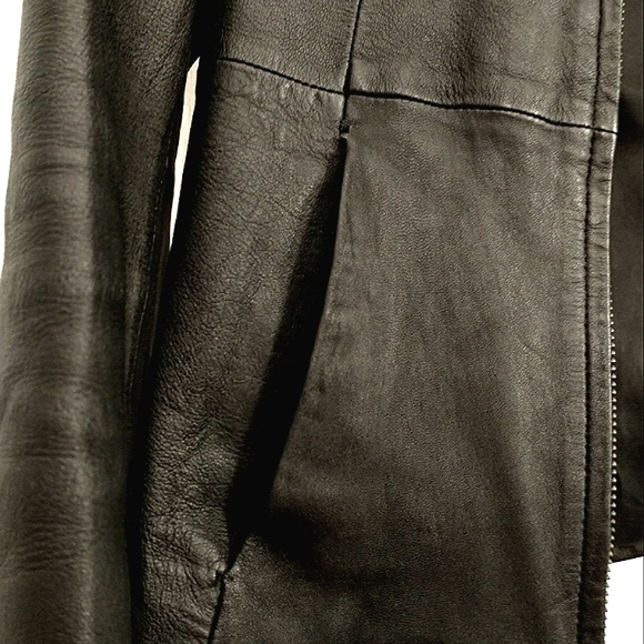 Danier Daft Punk Genuine Leather Zip Jacket Size 4 - Picture 10 of 11